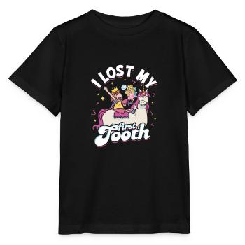 I lost my first tooth - tooth - Stanley/Stella MINI CREATOR Kids’ T-Shirt - black - Front - Mikhail (115cm)