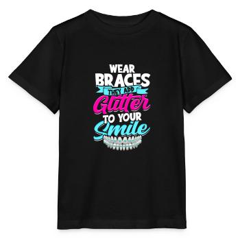 Tragen Sie Zahnspangen, die Ihrem Lächeln Glitzer verleihen - - Stanley/Stella Kinder T-Shirt MINI CREATOR  - Schwarz - Vorne - Mikhail (115cm)