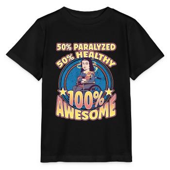 Handicap Wheelchair Design for an Amputation - Stanley/Stella MINI CREATOR Kids’ T-Shirt - black - Front - Mikhail (115cm)