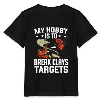 Mon travail consiste à casser les argiles Clay Skeet Shooting - T-shirt bio MINI CREATOR Stanley/Stella Enfant - noir - Devant - Mikhail (115cm)