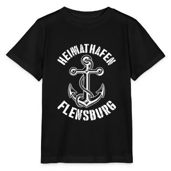 Heimathafen Flensburg Moin Flensburger Norddeutsch - Stanley/Stella Kinder T-Shirt MINI CREATOR  - Schwarz - Vorne - Mikhail (115cm)