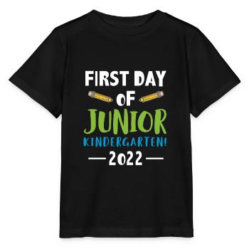 Maillot du premier jour du jardin d’enfants junior 2022 - T-shirt bio MINI CREATOR Stanley/Stella Enfant - noir - Devant - Mikhail (115cm)