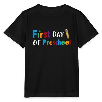 Premier jour d’école - Cadeau de chemise d’inscription - T-shirt bio MINI CREATOR Stanley/Stella Enfant - noir - Devant - Mikhail (115cm)