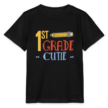 Cutie 1ère année - Cadeau de chemise d’inscription - T-shirt bio MINI CREATOR Stanley/Stella Enfant - noir - Devant - Mikhail (115cm)