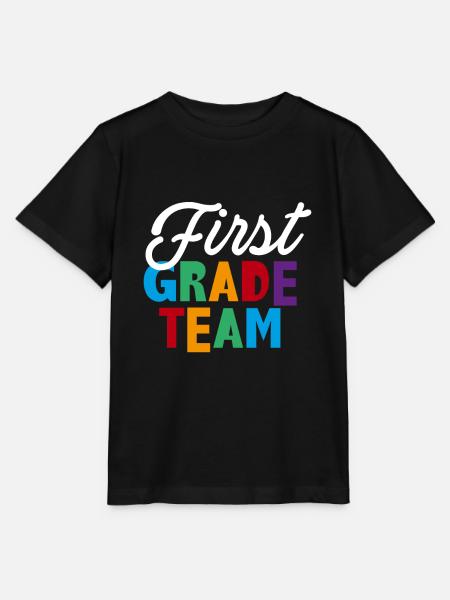 First Grade Team Shirt Gift - Stanley/Stella MINI CREATOR Kids’ T-Shirt - black