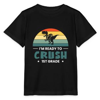 Je suis prêt à écraser le cadeau de chemise de 1ère année - T-shirt bio MINI CREATOR Stanley/Stella Enfant - noir - Devant - Mikhail (115cm)