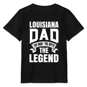 Louisiana vater geschenk - Stanley/Stella Kinder T-Shirt MINI CREATOR  - Schwarz - Vorne - Mikhail (115cm)