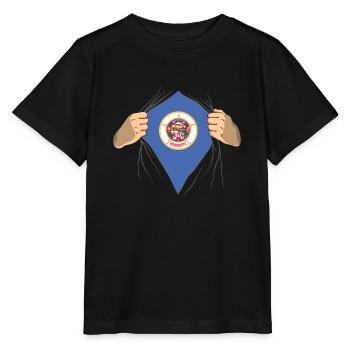 Fier cadeau de résident du Minnesota - T-shirt bio MINI CREATOR Stanley/Stella Enfant - noir - Devant - Mikhail (115cm)