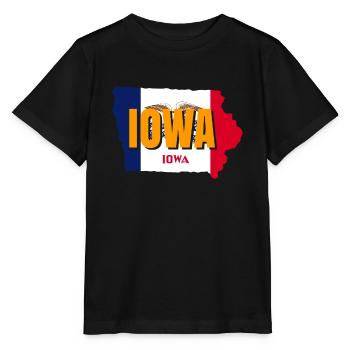 Iowa bewohner geschenk - Stanley/Stella Kinder T-Shirt MINI CREATOR  - Schwarz - Vorne - Mikhail (115cm)