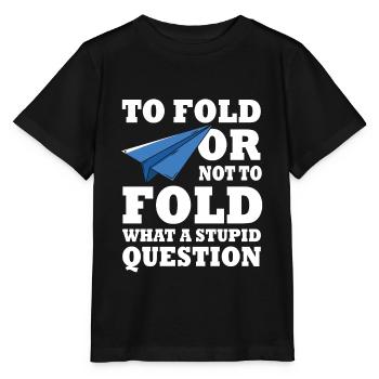 Paper Plane Gift - Stanley/Stella MINI CREATOR Kids’ T-Shirt - black - Front - Mikhail (115cm)