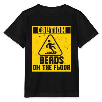 Caution Beads On Floor - Stanley/Stella MINI CREATOR Kids’ T-Shirt - black - Front - Mikhail (115cm)