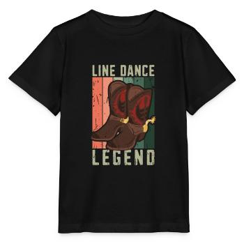 Line Dance Legende - Retro - Stanley/Stella Kinder T-Shirt MINI CREATOR  - Schwarz - Vorne - Mikhail (115cm)