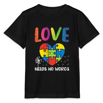 Liebe braucht keine Worte - Hilfe - Stanley/Stella Kinder T-Shirt MINI CREATOR  - Schwarz - Vorne - Mikhail (115cm)