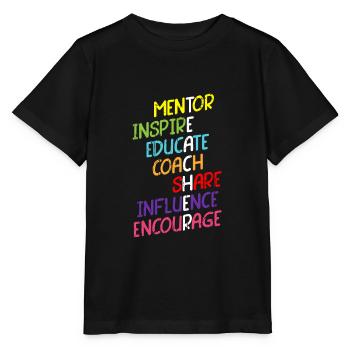 Mentor Inspire Educate Coach Share Influence - Stanley/Stella MINI CREATOR Kids’ T-Shirt - black - Front - Mikhail (115cm)