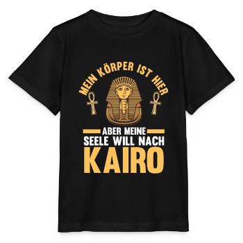 Meine Seele will nach Kairo - Stanley/Stella Kinder T-Shirt MINI CREATOR  - Schwarz - Vorne - Mikhail (115cm)