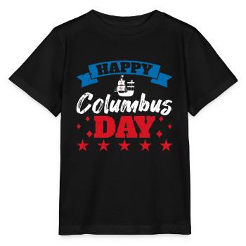 Christopher Columbus - Stanley/Stella Kinder T-Shirt MINI CREATOR  - Schwarz - Vorne - Mikhail (115cm)
