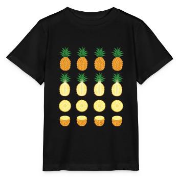 Ananas - T-shirt bio MINI CREATOR Stanley/Stella Enfant - noir - Devant - Mikhail (115cm)