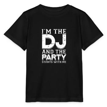 I'm the DJ and the party starts with me - dj - Stanley/Stella MINI CREATOR Kids’ T-Shirt - black - Front - Mikhail (115cm)
