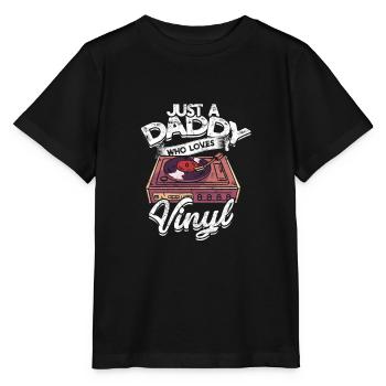 Juste un papa qui aime le vinyle - gratter - T-shirt bio MINI CREATOR Stanley/Stella Enfant - noir - Devant - Mikhail (115cm)