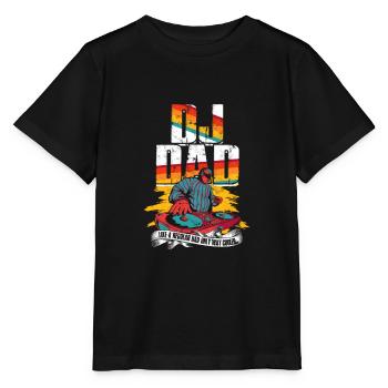 DJ Dad wie ein normaler Papa nur viel cooler - - Stanley/Stella Kinder T-Shirt MINI CREATOR  - Schwarz - Vorne - Mikhail (115cm)