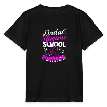 Survivant de l’école d’hygiène dentaire - hygiéniste dentaire - T-shirt bio MINI CREATOR Stanley/Stella Enfant - noir - Devant - Mikhail (115cm)