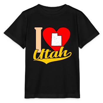 Ich Liebe Utah-geschenk - Stanley/Stella Kinder T-Shirt MINI CREATOR  - Schwarz - Vorne - Mikhail (115cm)