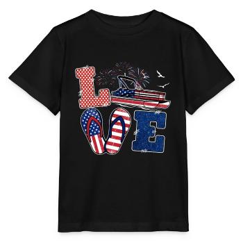 Pontoon Boat America Flip Flops Été - T-shirt bio MINI CREATOR Stanley/Stella Enfant - noir - Devant - Mikhail (115cm)