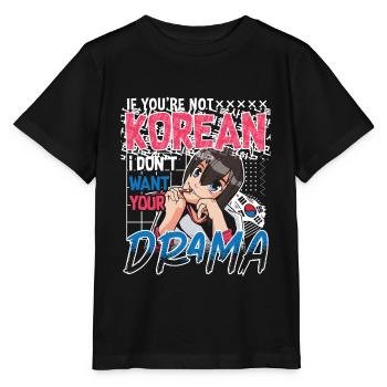 Korean Pop Design for a K-Pop Fashion Fan - Stanley/Stella MINI CREATOR Kids’ T-Shirt - black - Front - Mikhail (115cm)