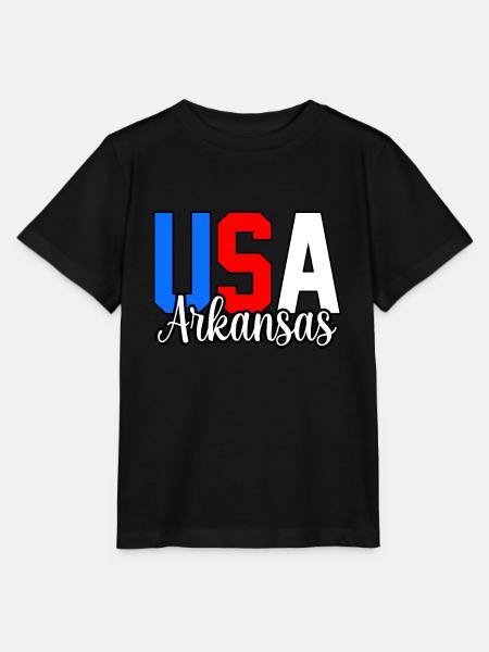 Arkansas Usa geschenk - Stanley/Stella Kinder T-Shirt MINI CREATOR - Schwarz