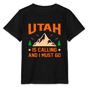 Utah Reist Geschenk - Stanley/Stella Kinder T-Shirt MINI CREATOR  - Schwarz - Vorne - Mikhail (115cm)