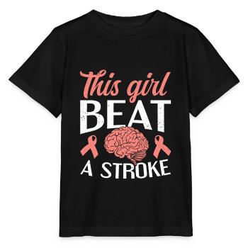 This Girl Beat A Stroke Stroke Survivor - Stanley/Stella MINI CREATOR Kids’ T-Shirt - black - Front - Mikhail (115cm)