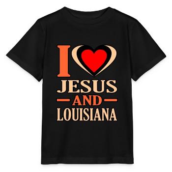 Liebe Jesus Louisiana Geschenk - Stanley/Stella Kinder T-Shirt MINI CREATOR  - Schwarz - Vorne - Mikhail (115cm)