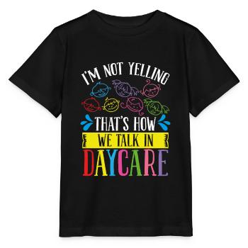 Garderie Provier Je ne crie pas Enseignant de garde d’enfants - T-shirt bio MINI CREATOR Stanley/Stella Enfant - noir - Devant - Mikhail (115cm)