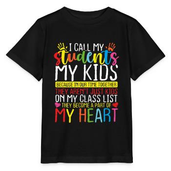 Garderie Provier Mes enfants Humour Garderie Enseignante - T-shirt bio MINI CREATOR Stanley/Stella Enfant - noir - Devant - Mikhail (115cm)