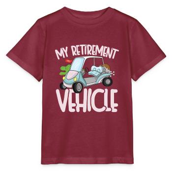 Vehículo de jubilación - Camiseta para niños MINI CREATOR de Stanley/Stella - rojo burdeos - delante - Kain (125cm)