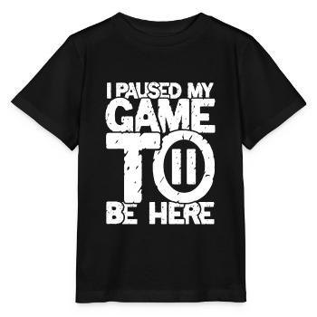 Mon jeu s’interrompt - T-shirt bio MINI CREATOR Stanley/Stella Enfant - noir - Devant - Mikhail (115cm)