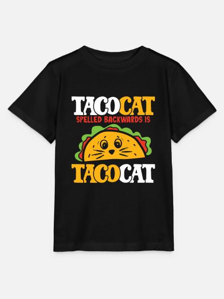 Taco-Katze - Stanley/Stella Kinder T-Shirt MINI CREATOR  - Schwarz