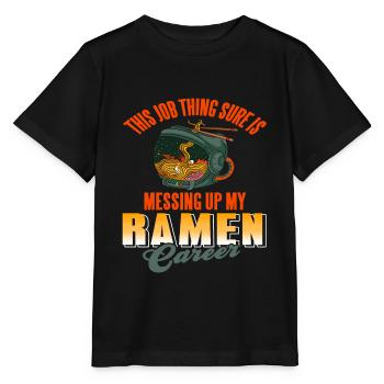 This Job Thing Is Messing Up My Ramen Career - Stanley/Stella Kinder T-Shirt MINI CREATOR  - Schwarz - Vorne - Mikhail (115cm)