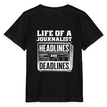 Journalist Journalism Life Of A Journalist - Stanley/Stella MINI CREATOR Kids’ T-Shirt - black - Front - Mikhail (115cm)