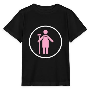 Femme de ménage Nettoyeur Femme au foyer - T-shirt bio MINI CREATOR Stanley/Stella Enfant - noir - Devant - Mikhail (115cm)