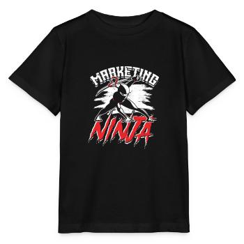 Marketing Ninja Funny Marketer Team - archéologue - T-shirt bio MINI CREATOR Stanley/Stella Enfant - noir - Devant - Mikhail (115cm)