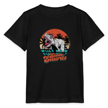 Sistersaurus Dinosaur Sister Saurus - fossils - Stanley/Stella MINI CREATOR Kids’ T-Shirt - black - Front - Mikhail (115cm)