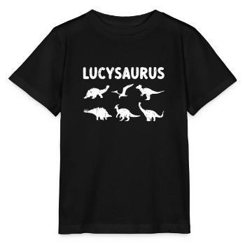 Dinosaure Lucysaurus Dino Nom - ankylosaurus - T-shirt bio MINI CREATOR Stanley/Stella Enfant - noir - Devant - Mikhail (115cm)