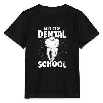 Prochain arrêt école dentaire - médecin - T-shirt bio MINI CREATOR Stanley/Stella Enfant - noir - Devant - Mikhail (115cm)