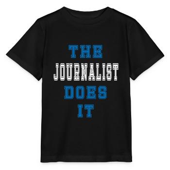 The Journalist does it Journalist Gift - Stanley/Stella MINI CREATOR Kids’ T-Shirt - black - Front - Mikhail (115cm)