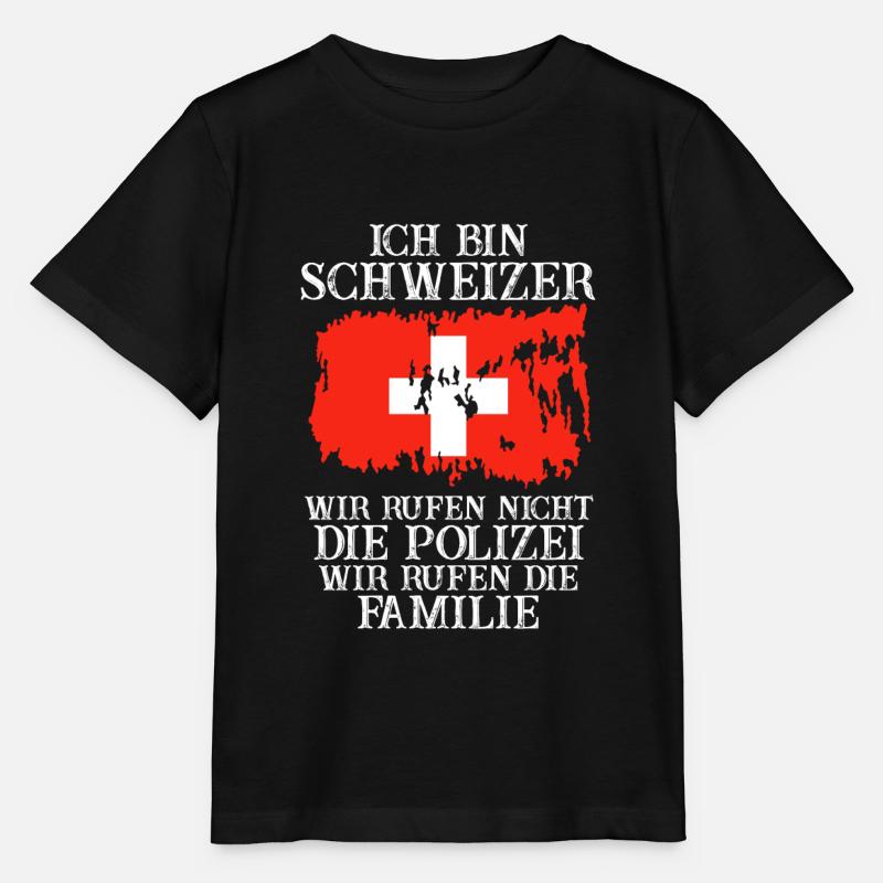 Schweiz Schweizer - Stanley/Stella Kinder T-Shirt MINI CREATOR  - Schwarz