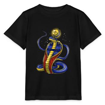 Ancient Egyptian Mythology Deity Uraeus - Stanley/Stella MINI CREATOR Kids’ T-Shirt - black - Front - Mikhail (115cm)