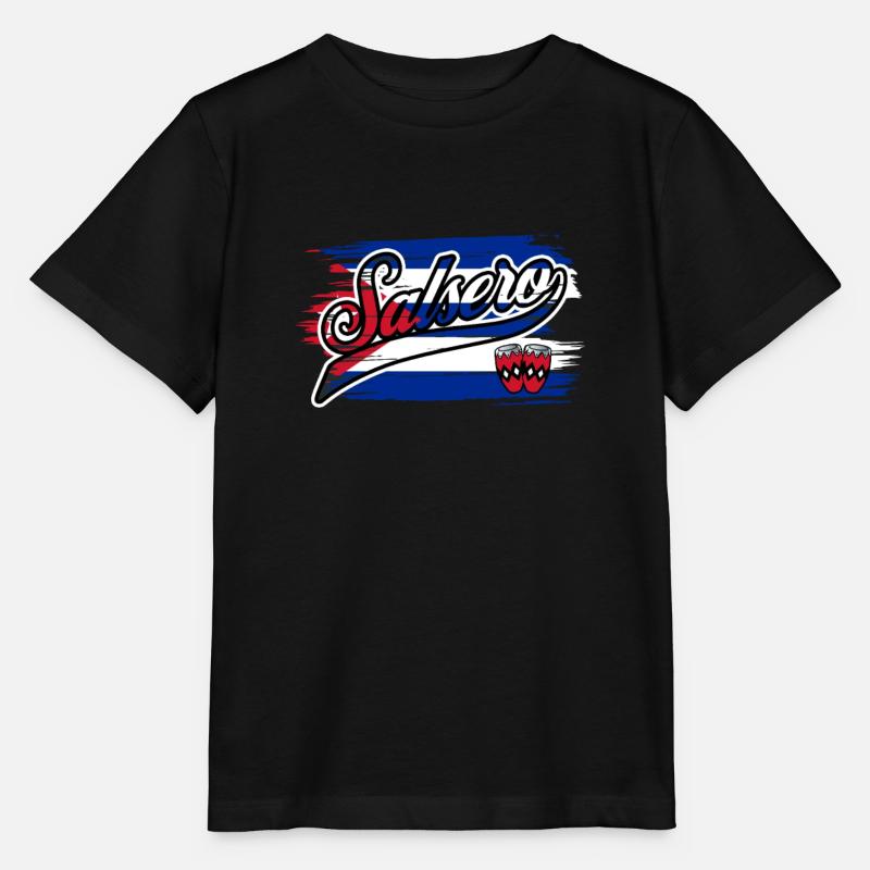 Cuba Salsa Dancer Salsero Drapeau cubain - T-shirt bio MINI CREATOR Stanley/Stella Enfant - noir