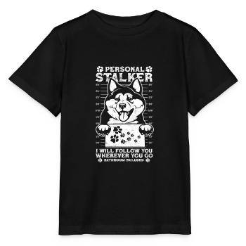 Persönlicher Stalker Ich werde dir folgen, wo immer du bist - Stanley/Stella Kinder T-Shirt MINI CREATOR  - Schwarz - Vorne - Mikhail (115cm)
