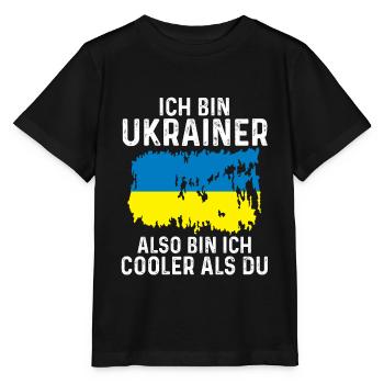 Ukraine Ukrainer Ukrainisches - Stanley/Stella Kinder T-Shirt MINI CREATOR  - Schwarz - Vorne - Mikhail (115cm)
